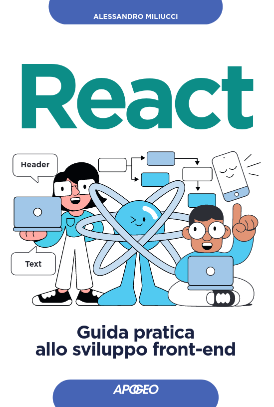 Copertina libro React guida pratica allo sviluppo front-end di Alessandro Miliucci